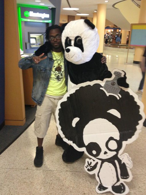 Afro Panda learning with blocks